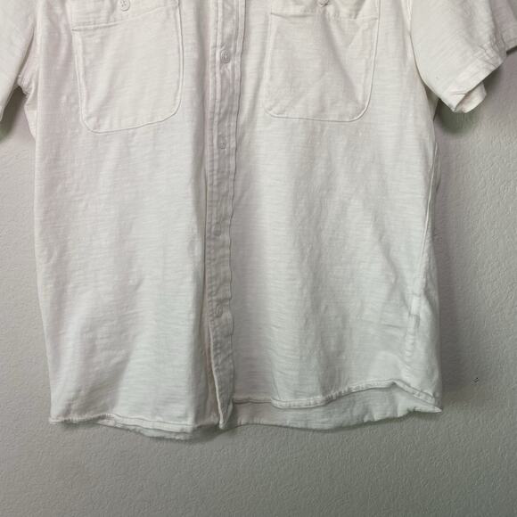 Mens 32 Degrees Cool White Short Sleeve Button Up Size Small 100% Cotton Casual - Picture 7 of 9